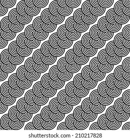 Design seamless monochrome zigzag geometric pattern. Abstract diagonal stripy background. Vector art