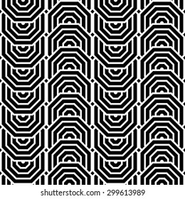 Design seamless monochrome zigzag geometric pattern. Abstract vertical stripy background. Vector art
