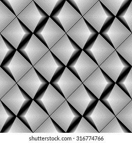 Design seamless monochrome zigzag geometric pattern. Abstract striped textured background. Vector art. No gradient
