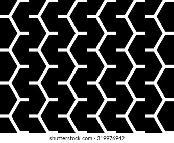 Design seamless monochrome zigzag geometric pattern. Abstract simple background. Vector art