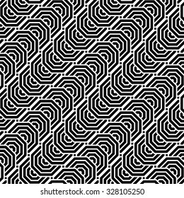 Design seamless monochrome zigzag geometric pattern. Abstract diagonal stripy background. Vector art