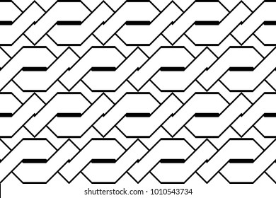 Design seamless monochrome zigzag pattern. Abstract background. Vector art