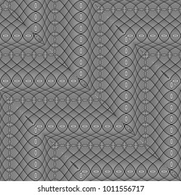 Design seamless monochrome zigzag pattern. Abstract decorative background. Vector art. No gradient