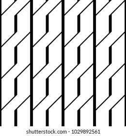 Design seamless monochrome zigzag pattern. Abstract background. Vector art