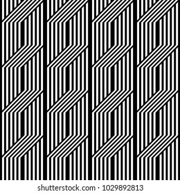 Design seamless monochrome zigzag pattern. Abstract background. Vector art