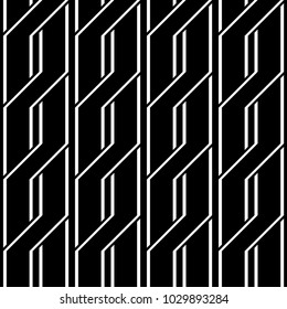 Design seamless monochrome zigzag pattern. Abstract background. Vector art