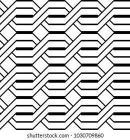 Design seamless monochrome zigzag pattern. Abstract background. Vector art