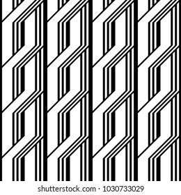 Design seamless monochrome zigzag pattern. Abstract background. Vector art
