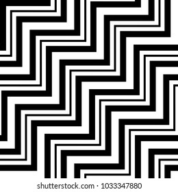 Design seamless monochrome zigzag pattern. Abstract background. Vector art