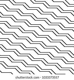 Design seamless monochrome zigzag pattern. Abstract background. Vector art