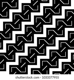 Design seamless monochrome zigzag pattern. Abstract stripy background. Vector art