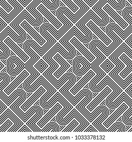 Design seamless monochrome zigzag pattern. Abstract striped background. Vector art