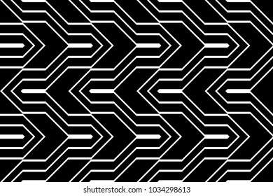 Design seamless monochrome zigzag pattern. Abstract background. Vector art