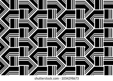 Design seamless monochrome zigzag pattern. Abstract stripy background. Vector art