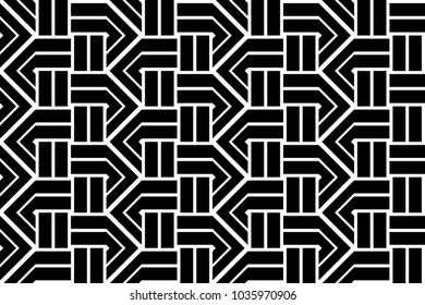 Design seamless monochrome zigzag pattern. Abstract stripy background. Vector art