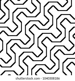 Design seamless monochrome zigzag pattern. Abstract background. Vector art