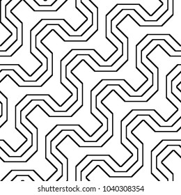 Design seamless monochrome zigzag pattern. Abstract background. Vector art