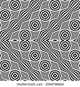 Design seamless monochrome zigzag pattern. Abstract striped background. Vector art