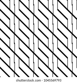 Design seamless monochrome zigzag pattern. Abstract background. Vector art