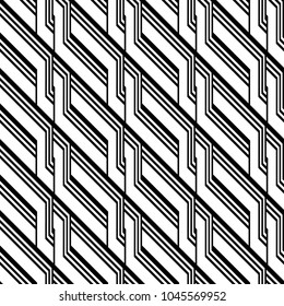 Design seamless monochrome zigzag pattern. Abstract background. Vector art