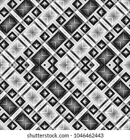 Design seamless monochrome zigzag pattern. Abstract geometric background. Vector art. No gradient
