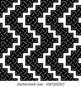 Design seamless monochrome zigzag pattern. Abstract background. Vector art