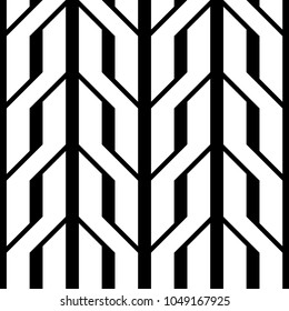 Design seamless monochrome zigzag pattern. Abstract background. Vector art