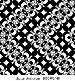 Design seamless monochrome zigzag pattern. Abstract decorative background. Vector art. No gradient