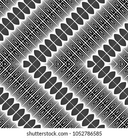 Design seamless monochrome zigzag pattern. Abstract decorative background. Vector art. No gradient