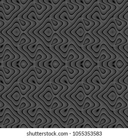 Design seamless monochrome zigzag pattern. Abstract decorative background. Vector art. No gradient