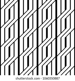 Design seamless monochrome zigzag pattern. Abstract background. Vector art
