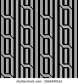 Design seamless monochrome zigzag pattern. Abstract background. Vector art