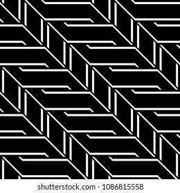 Design seamless monochrome zigzag pattern. Abstract background. Vector art