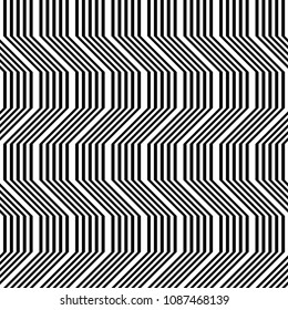 Design seamless monochrome zigzag pattern. Abstract stripy background. Vector art