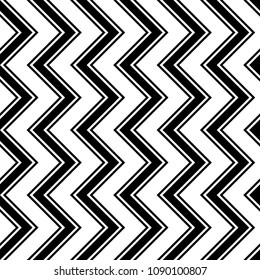 Design seamless monochrome zigzag pattern. Abstract stripy background. Vector art