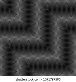 Design seamless monochrome zigzag pattern. Abstract decorative background. Vector art. No gradient