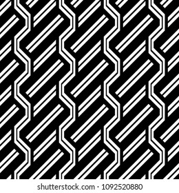 Design seamless monochrome zigzag pattern. Abstract background. Vector art