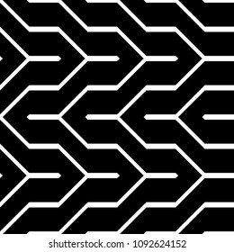 Design seamless monochrome zigzag pattern. Abstract background. Vector art