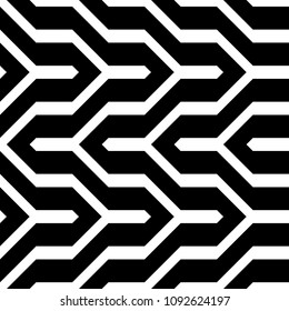 Design seamless monochrome zigzag pattern. Abstract background. Vector art