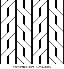 Design seamless monochrome zigzag pattern. Abstract background. Vector art