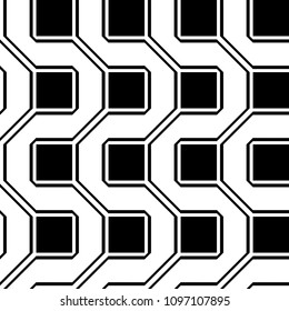Design seamless monochrome zigzag pattern. Abstract diamond background. Vector art