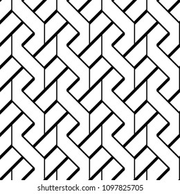 Design seamless monochrome zigzag pattern. Abstract background. Vector art