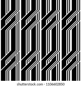 Design seamless monochrome zigzag pattern. Abstract background. Vector art