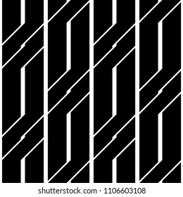 Design seamless monochrome zigzag pattern. Abstract background. Vector art