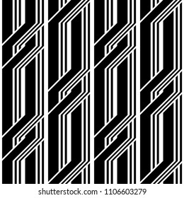 Design seamless monochrome zigzag pattern. Abstract background. Vector art
