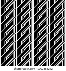 Design seamless monochrome zigzag pattern. Abstract background. Vector art