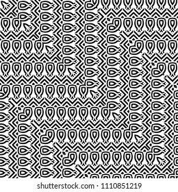 Design seamless monochrome zigzag pattern. Abstract striped background. Vector art