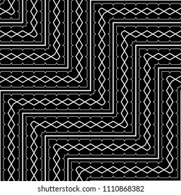 Design seamless monochrome zigzag pattern. Abstract background. Vector art. No gradient