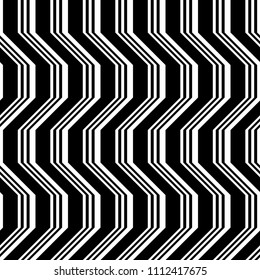 Design seamless monochrome zigzag pattern. Abstract background. Vector art