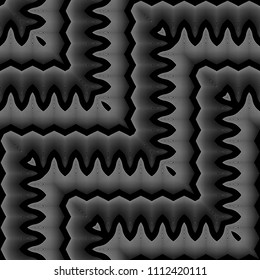 Design seamless monochrome zigzag pattern. Abstract decorative background. Vector art. No gradient